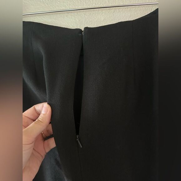 J Crew Wool Blend Black Pencil Mini Skirt Work Wear Office Size 6 - Picture 6 of 6